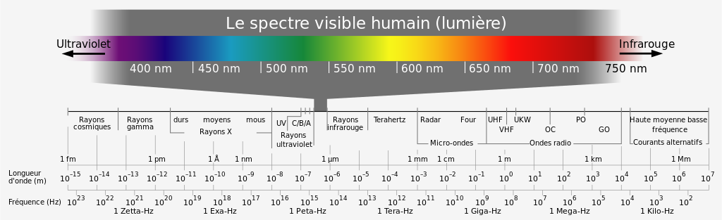 Lumière visible et spectre électromagnétique